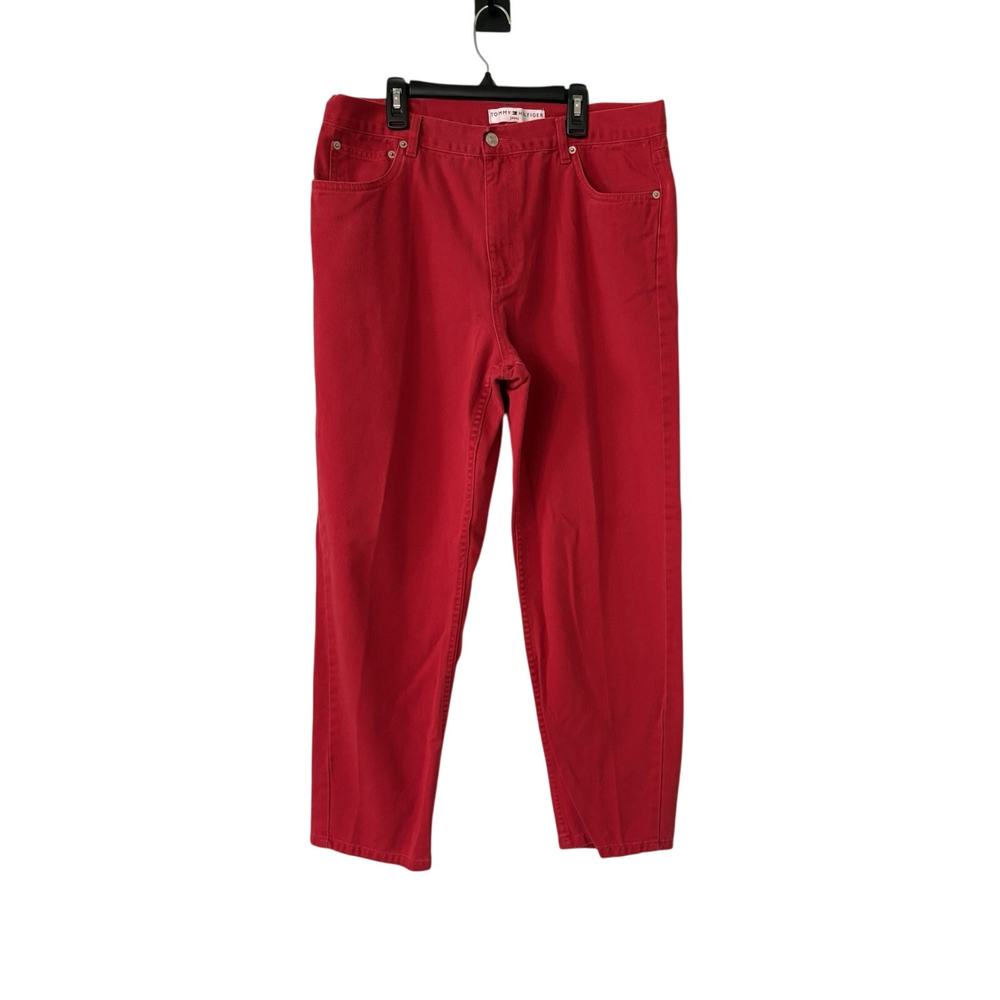 Tommy Hilfiger Red Denim Jeans Size 16 Classic Fit Vintage 34x29